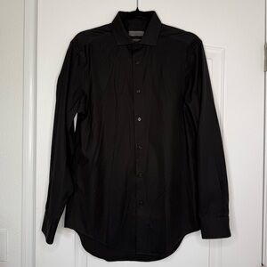Calvin Klein Slim Fit Men's Black Long Sleeve Button Up Dress Shirt